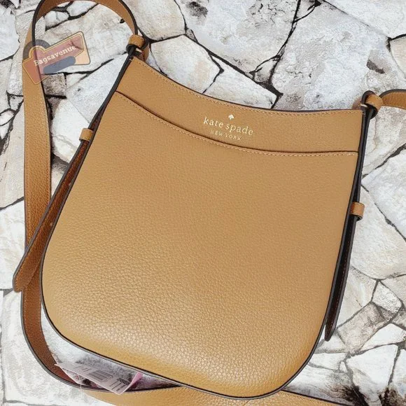 #bagsavenue fast ship Leila North South Top Zip Crossbody Warm Ginger Kate Spade - Picture 4 of 7
